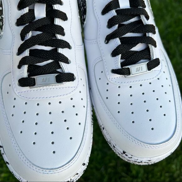 NIKE Custom Air Force 1 Black & White Splatter Sneakers NWB - Picture 4 of 7